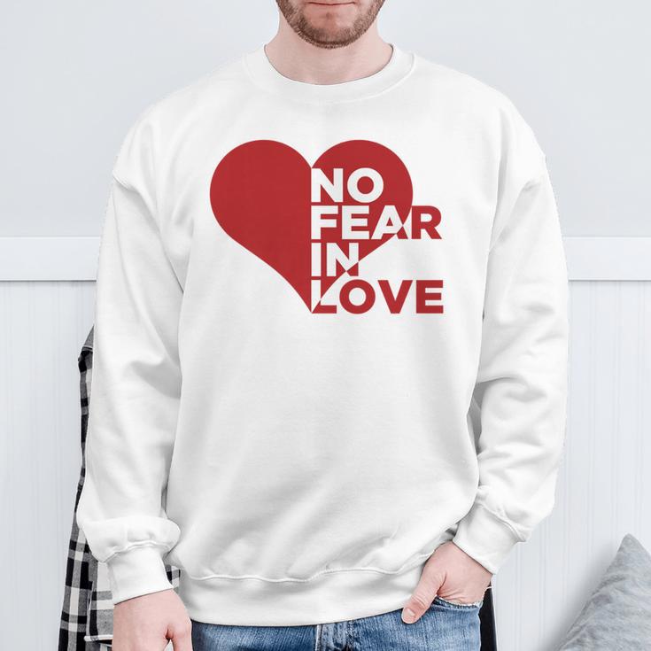 No Fear In Love Short Sleeve Sweatshirt Gifts for Old Men