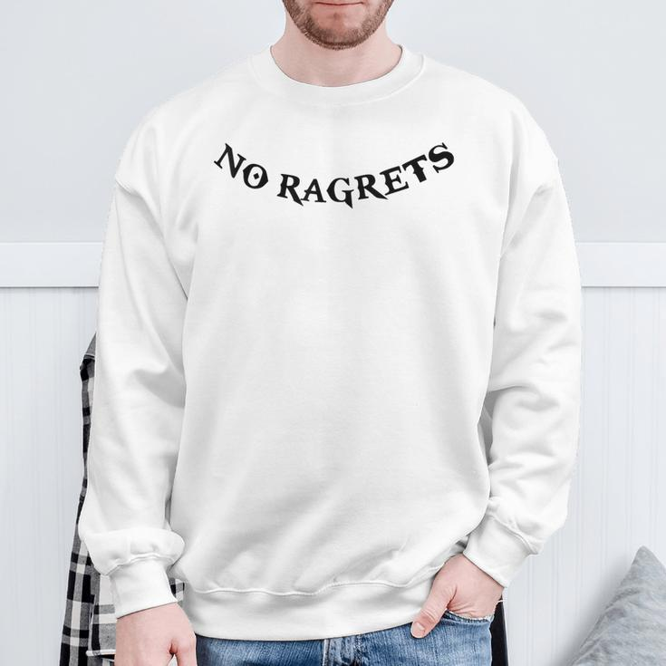 No Ragrets Tattoo Punk White Trash Trailer Park Boy Sweatshirt Gifts for Old Men