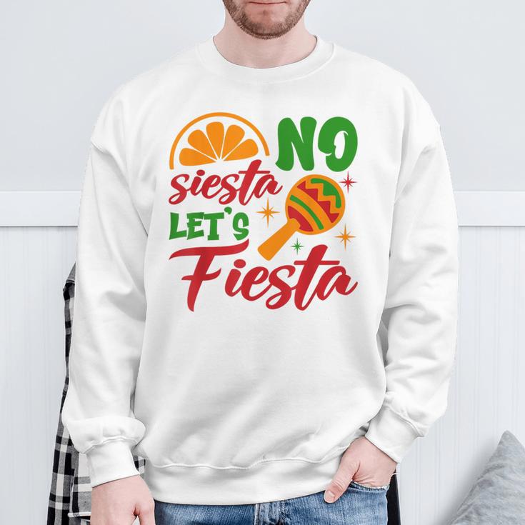 No Siesta Let's Celebrate Mexican Maracas Sombrero Sweatshirt Geschenke für alte Männer