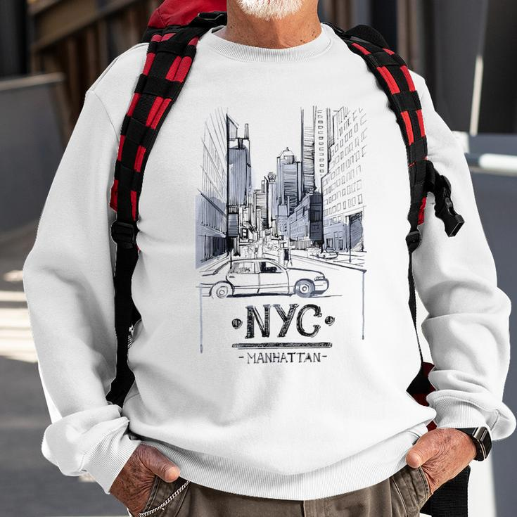 Ny New York City Nyc Manhattan Skylines Buildings Sweatshirt Gifts for Old Men