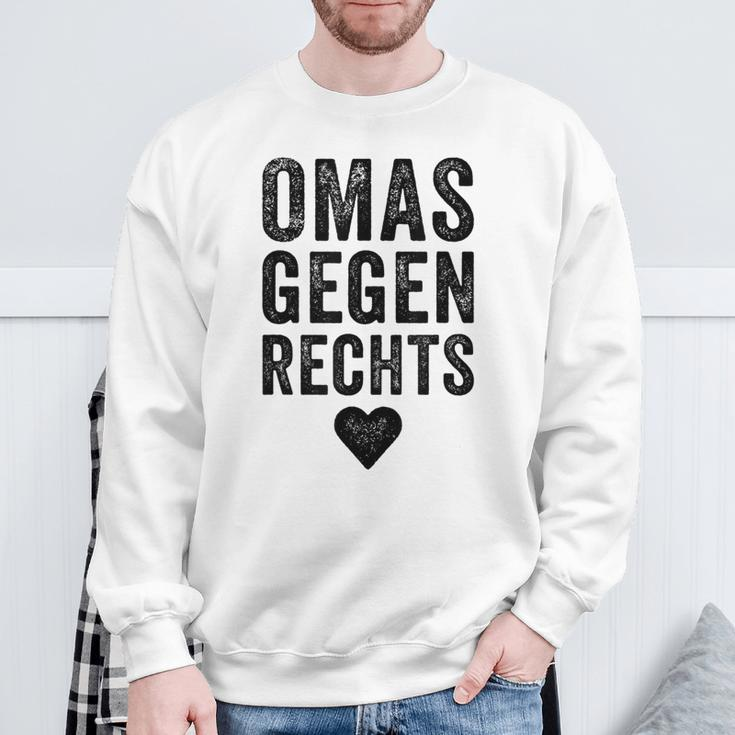 With 'Omas Agegen Richs' Anti-Rassism Fck Afd Nazis Sweatshirt Geschenke für alte Männer