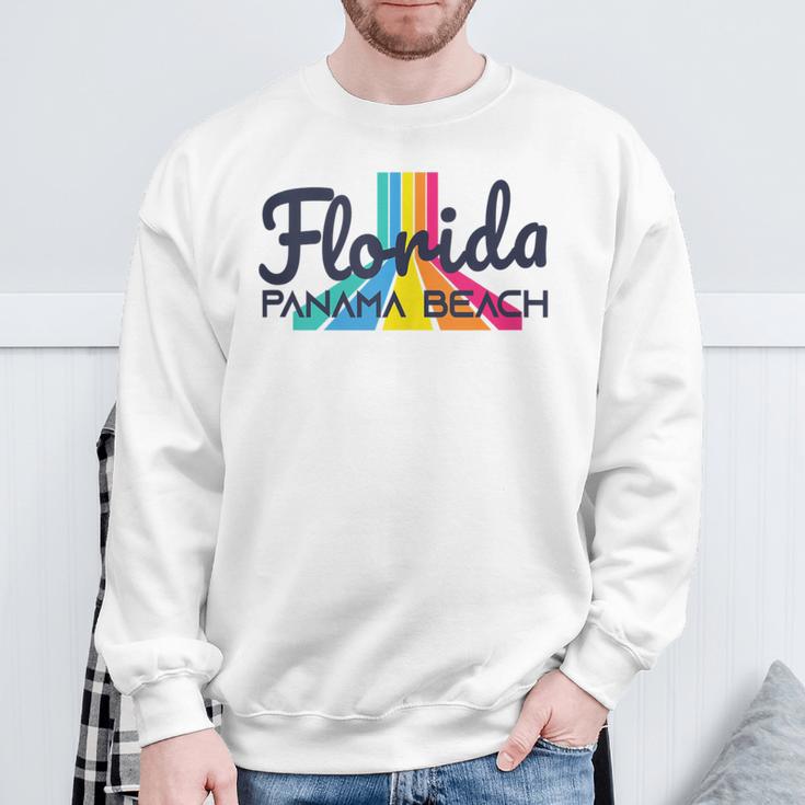 Panama Beach Fl Surf Culture Retro Panama Salt Beach Florida Sweatshirt Gifts for Old Men