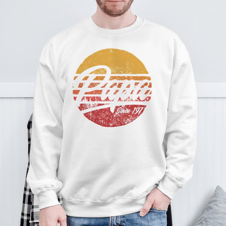 Papa Seit 1971 50 Geburtstag 50 Jahre Als Papa Retro Sweatshirt Geschenke für alte Männer