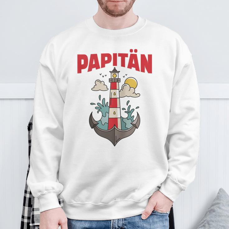 Papitänatertag Bester Papa Anker Leuchtturm Norden Kapitän Kapuzenjacke Sweatshirt Geschenke für alte Männer