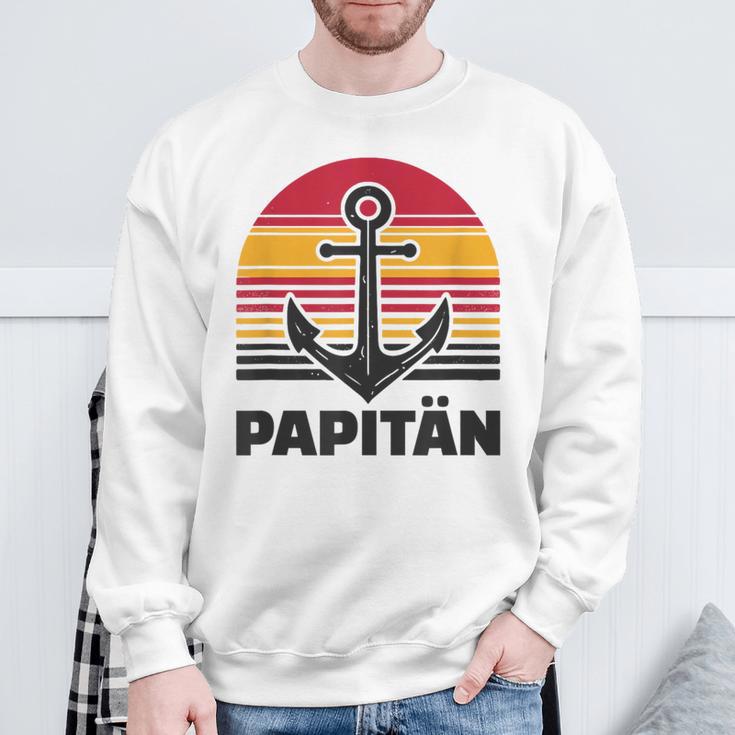 Papitänatertag Bester Papa Anker Norden Kapitän Sweatshirt Geschenke für alte Männer