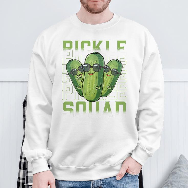 Pickle Squad Cucumber Cute Pickle Jar Pickle Sweatshirt Gifts for Old Men