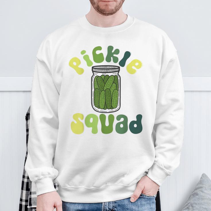 Pickle Squad Pickle Lover Humor Colorful Sweatshirt Gifts for Old Men