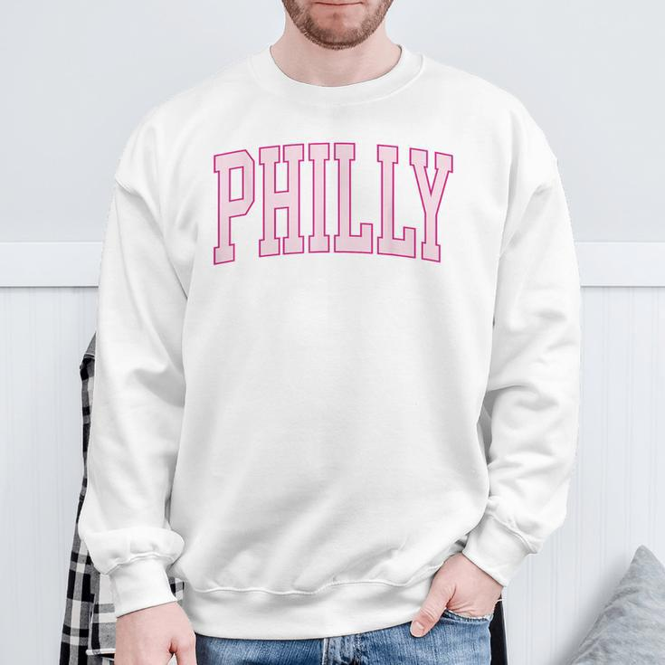 Preppy Varsity Pink Philly Philadelphia Pennsylvania Pa Sweatshirt Gifts for Old Men