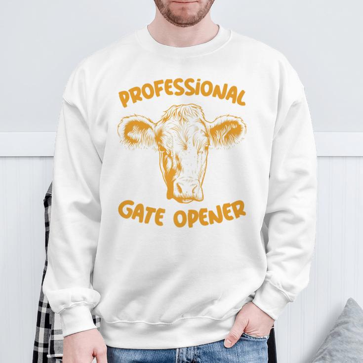 Professional Gate Opener Fun Farm And Ranch Sweatshirt Gifts for Old Men