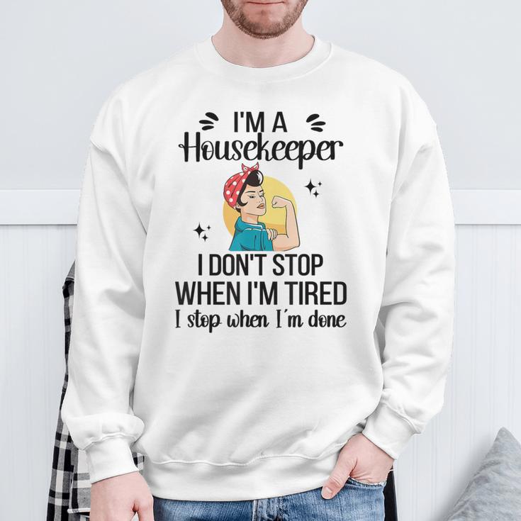 Proud Housekeeper Appreciation Cleaning Housekeeping Sweatshirt Gifts for Old Men