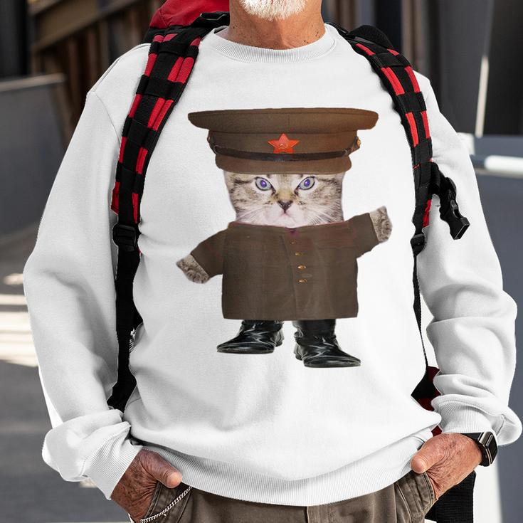 Red Army Kitten Sweatshirt Gifts for Old Men
