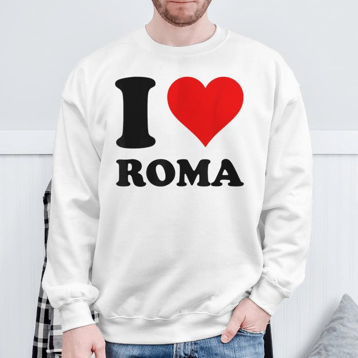 Red Heart I Love Roma Sweatshirt Gifts for Old Men