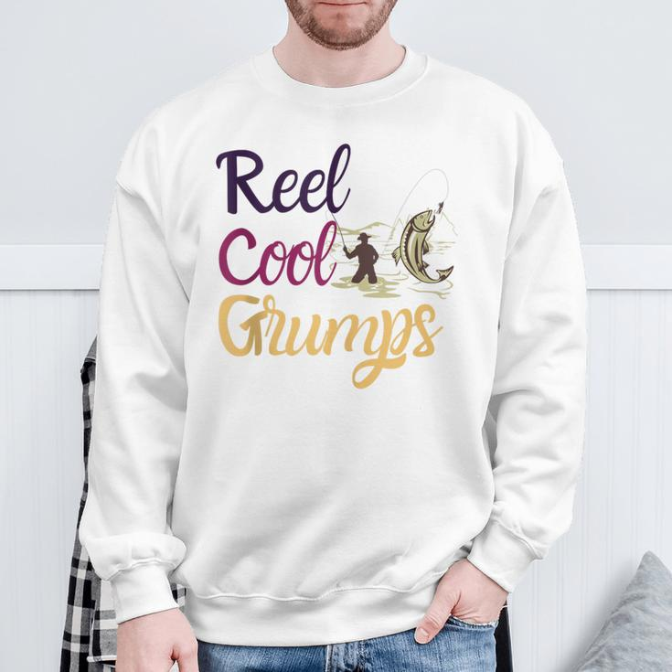 Reel Cool Grumps Vintage Fishing Father's Day Sweatshirt Gifts for Old Men