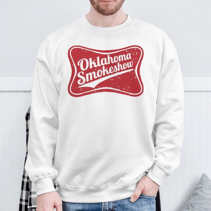 Retro Cowgirl Oklahoma Smokeshow Small Town Western Country Sweatshirt Gifts for Old Men