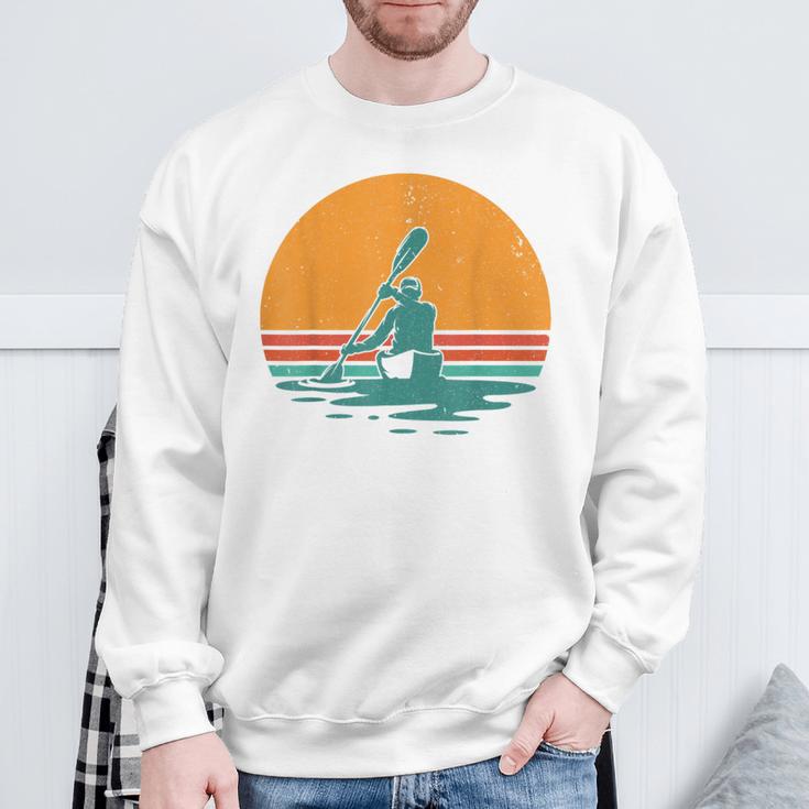 Retro Kayak Sweatshirt Geschenke für alte Männer