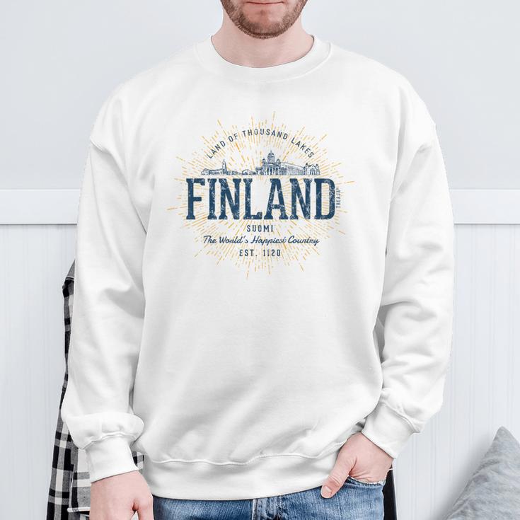 Retro Styleintage Finland S Sweatshirt Geschenke für alte Männer