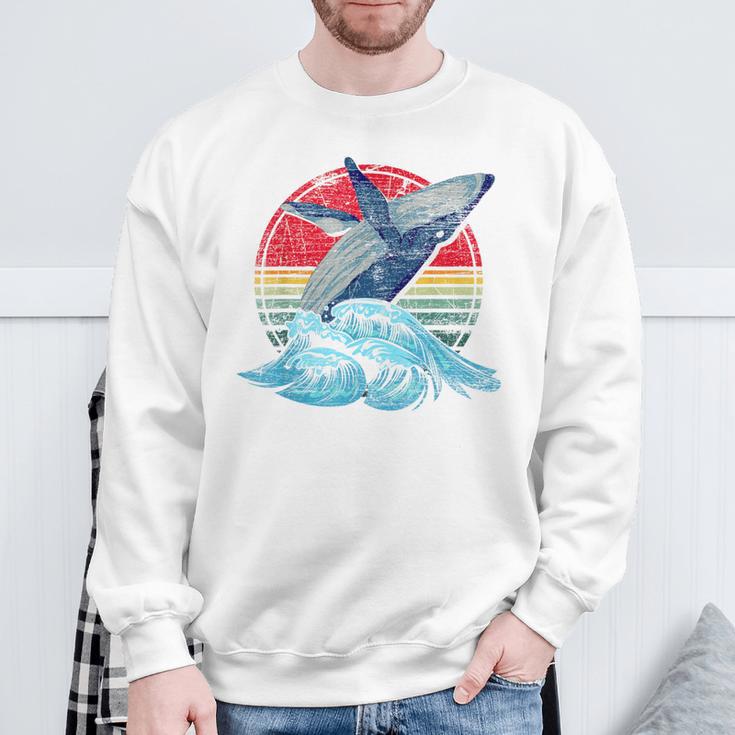 Retro Whale Sweatshirt Geschenke für alte Männer