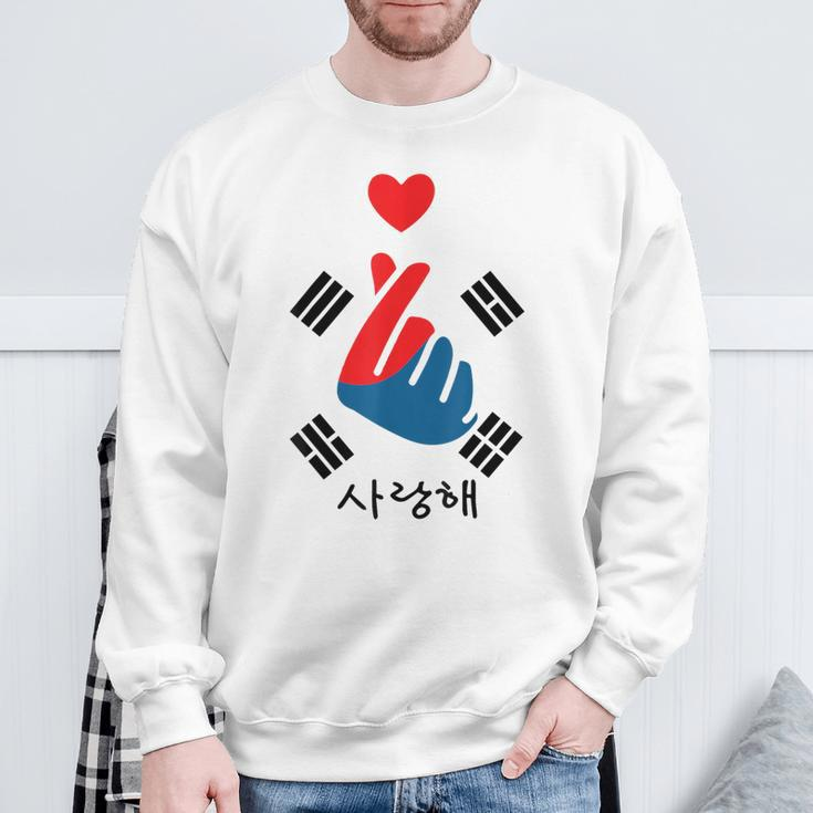 Finger heart sweatshirt best sale