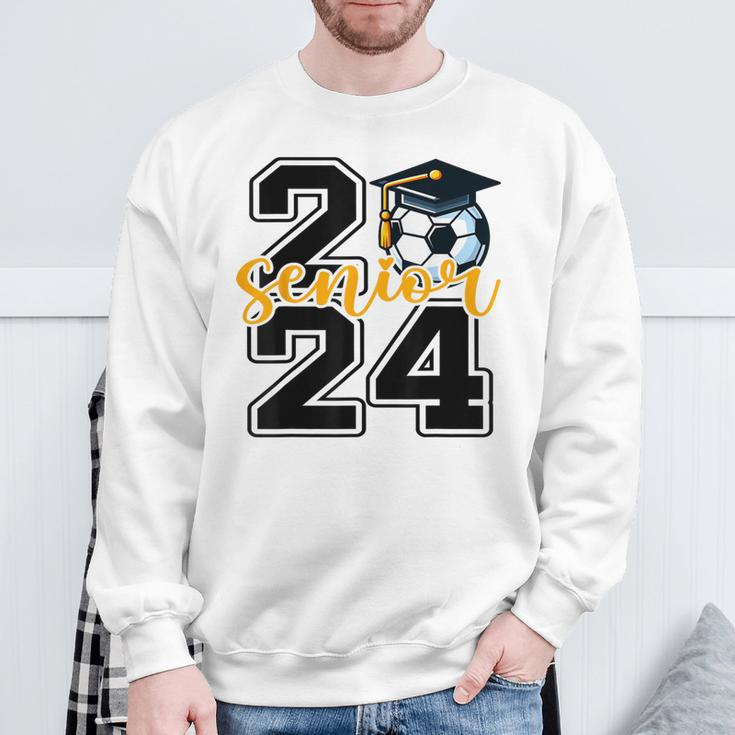 Senior 2024 Soccer Senior Class Of 2024 Soccer Graduation Sweatshirt Gifts for Old Men