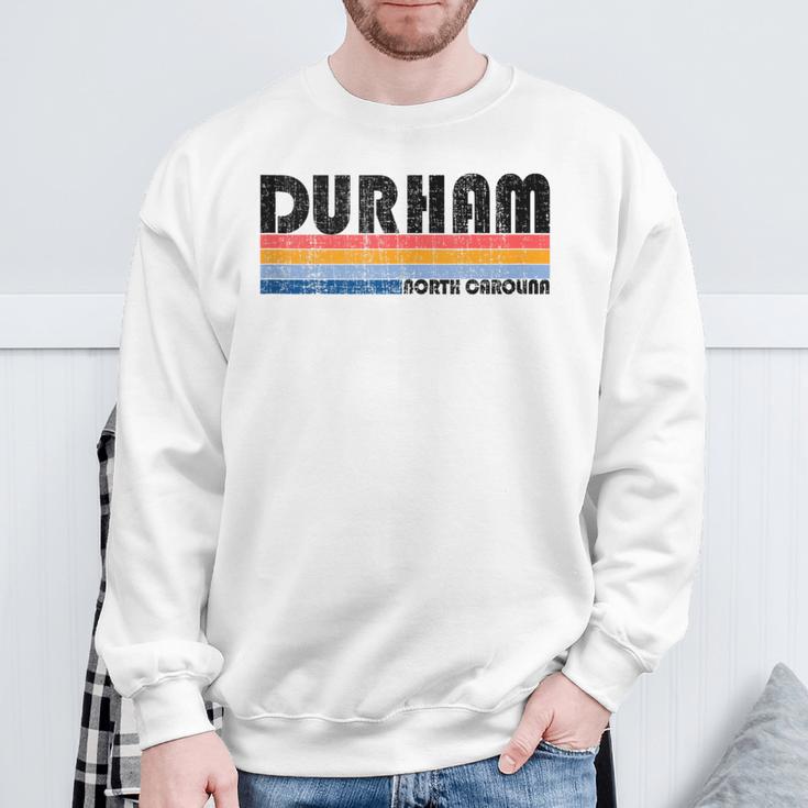 Show Your Durham Nc Hometown Pride With This Retro 70S 80S Sweatshirt Gifts for Old Men