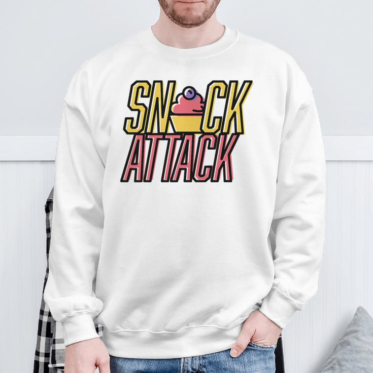 Snack Attack Cute Cupcake Sweets Sweatshirt Gifts for Old Men