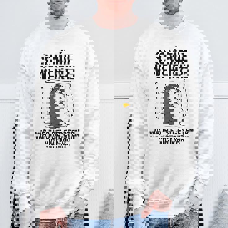 So Müde Wie Heute Penguin Pyjamas Costume Nightdress Penguin Sweatshirt Geschenke für alte Männer
