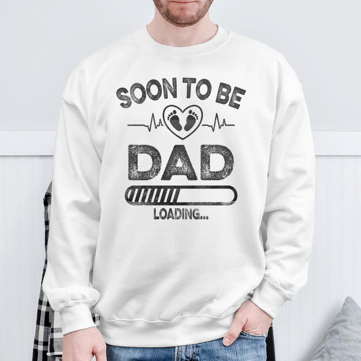 Soon To Be Dad New Daddy Father's Day Heartbeat Sweatshirt Gifts for Old Men