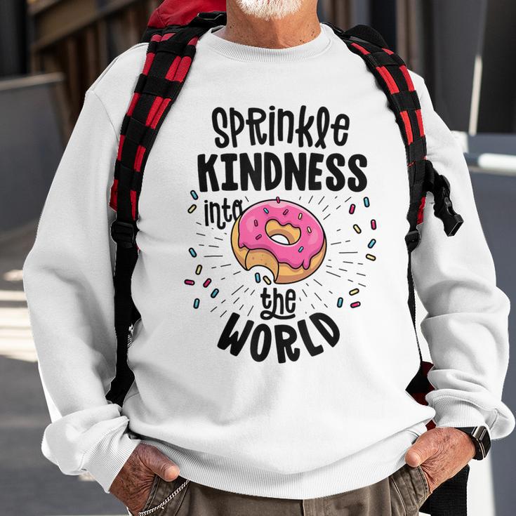 Sprinkle Kindness Like Confetti Donut Anti Bullying Sweatshirt Gifts for Old Men