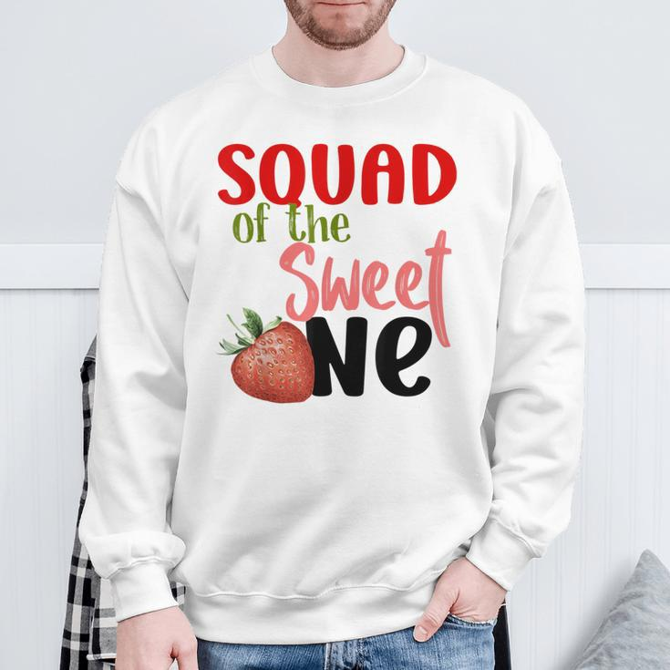 Squad The Sweet One Strawberry Birthday Family Party Sweatshirt Gifts for Old Men