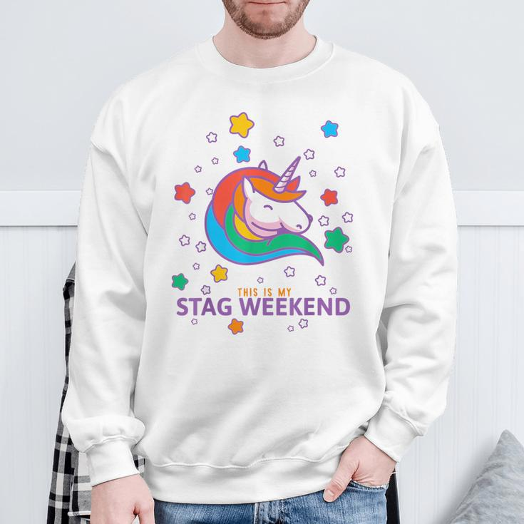 Stag Weekend Unicorn Matching Set 1 Of 2 Groom Sweatshirt Gifts for Old Men