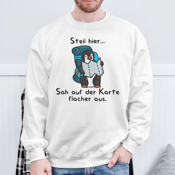 Steil Hier Sah Auf Der Karte Flachaus S Sweatshirt Geschenke für alte Männer