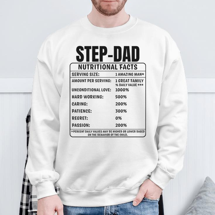 Step-Dad Nutrition Facts Fathers Day Bonus Papa Dada Sweatshirt Gifts for Old Men
