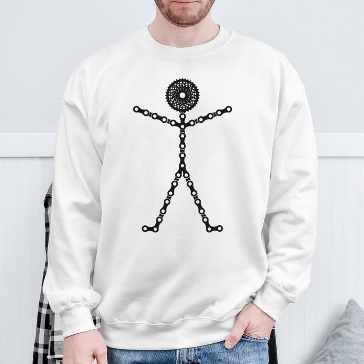 Stick Man Bike BicycleSweatshirt Gifts for Old Men