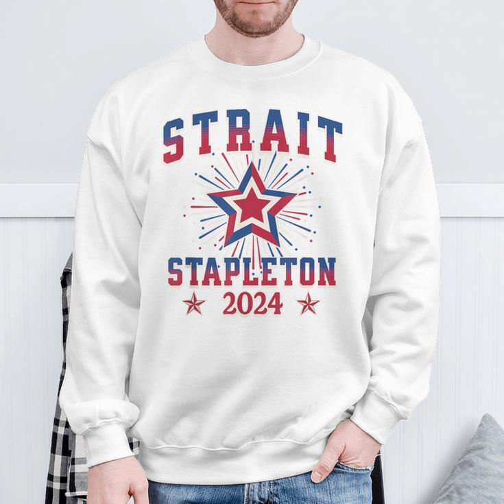 Strait Stapleton Patriotic Stars Usa America Concert Sweatshirt Gifts for Old Men