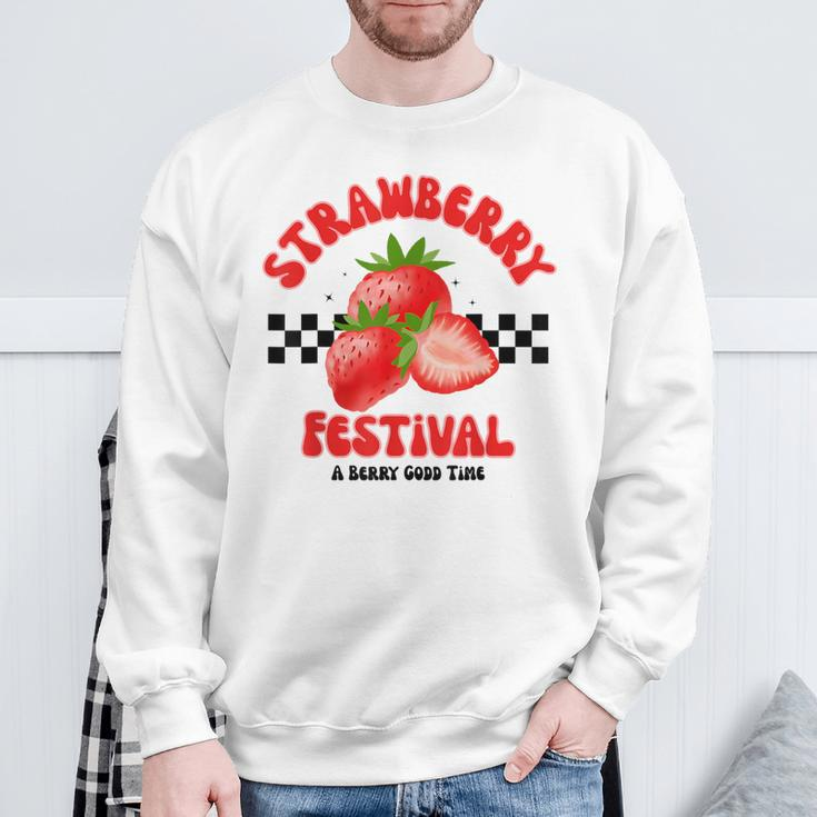 Strawberry Festival A Berry Good Time Fruit Season Women Sweatshirt Gifts for Old Men