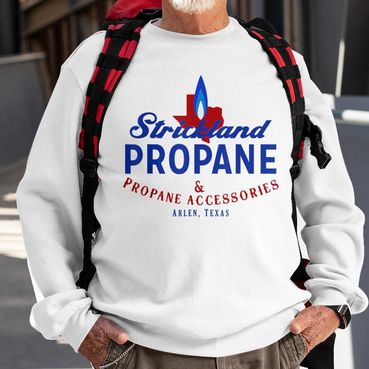 Strickland Propane Taste The Meat Not The Heat Sweatshirt Gifts for Old Men