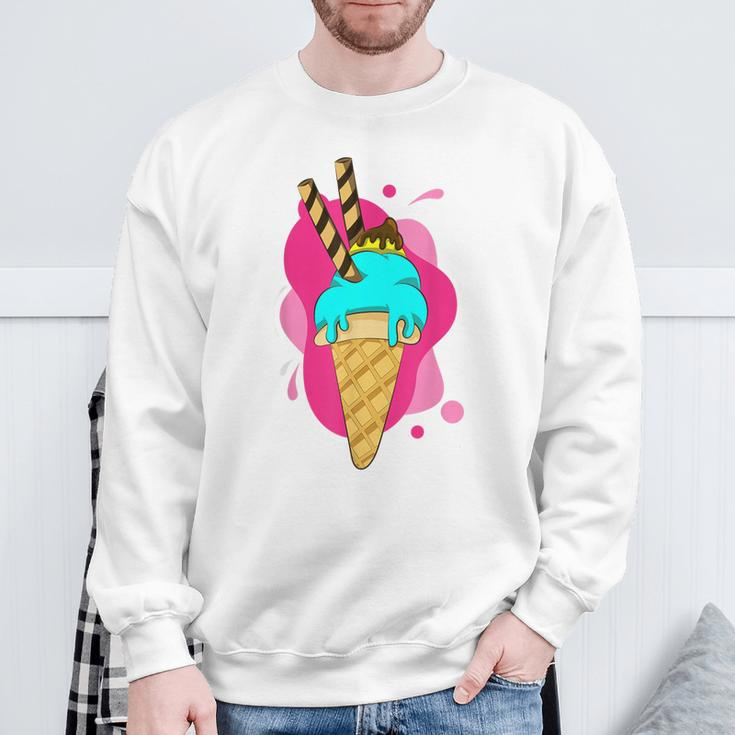 Summer Dessert Ice Cream Cone Waffle Ice Cream S Sweatshirt Geschenke für alte Männer