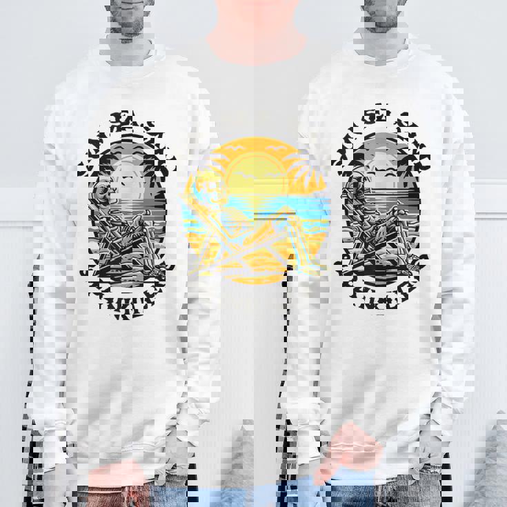 Sun Sea San Painkillers Chronic Pain Illness Spoonie Humour Sweatshirt Gifts for Old Men