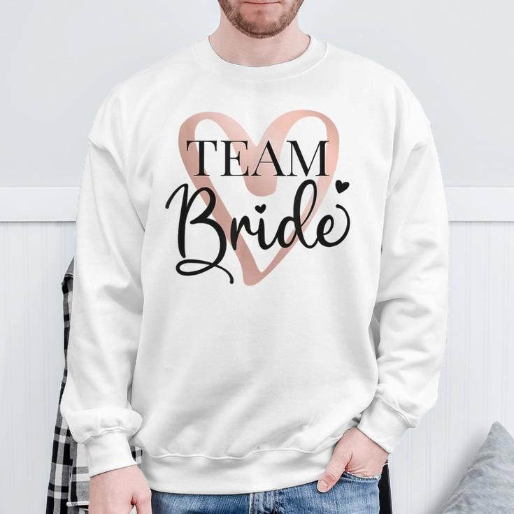 Team Braut Junggesellenabschied Dezent Herz Jga Bride To Be Sweatshirt Geschenke für alte Männer