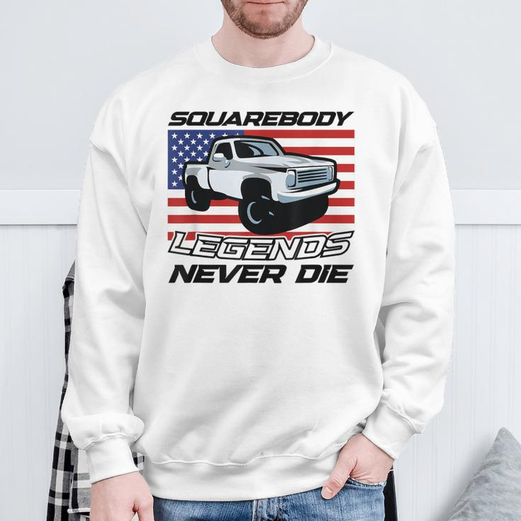 Truck Pickup 4X4 Pick Up Driver Legends Squarebody Sweatshirt Gifts for Old Men