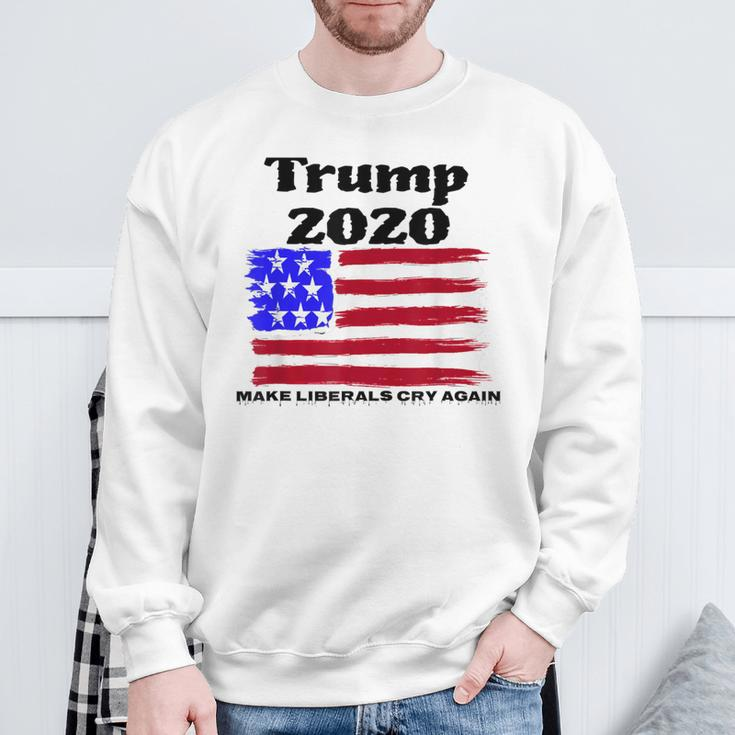Trump 2020 Make Liberals Cry Again Political Sweatshirt Gifts for Old Men