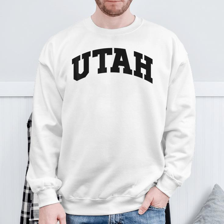 Utah College University Text Style Sweatshirt Gifts for Old Men