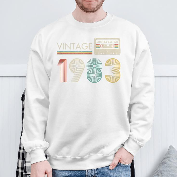 Vintage Cassette Limited Edition 1983 Birthday Sweatshirt Gifts for Old Men
