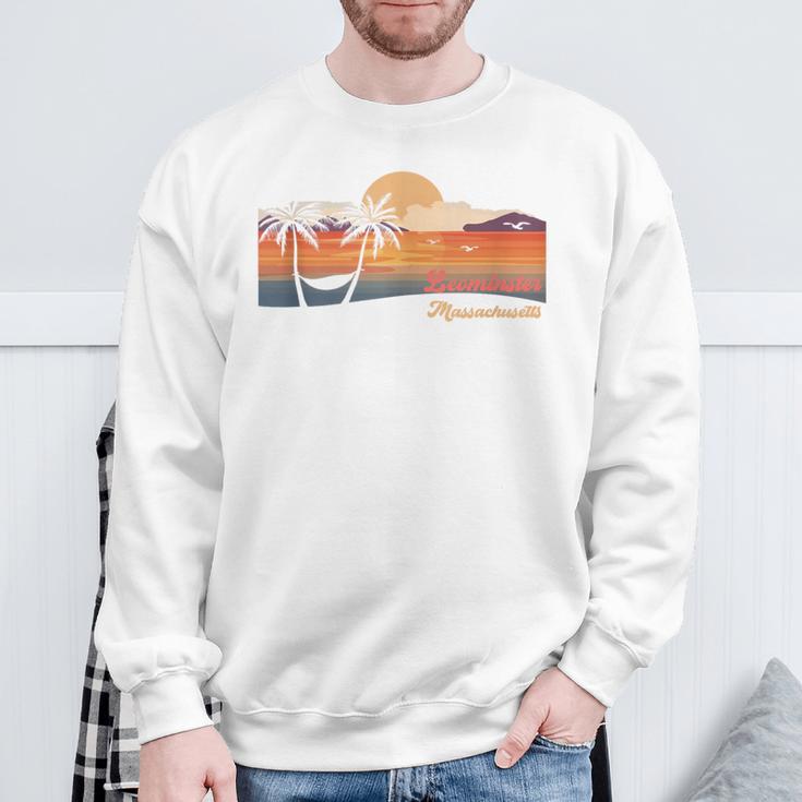 Vintage Leominster Massachusetts Beach Sweatshirt Gifts for Old Men