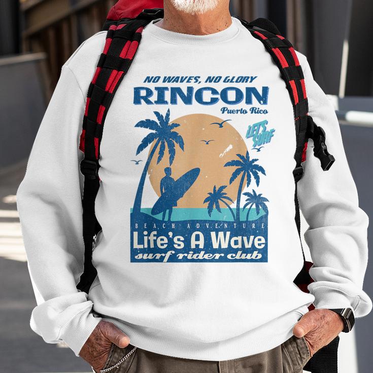 Vintage Rincon Puerto Rico Surf Rider Club Sweatshirt Gifts for Old Men