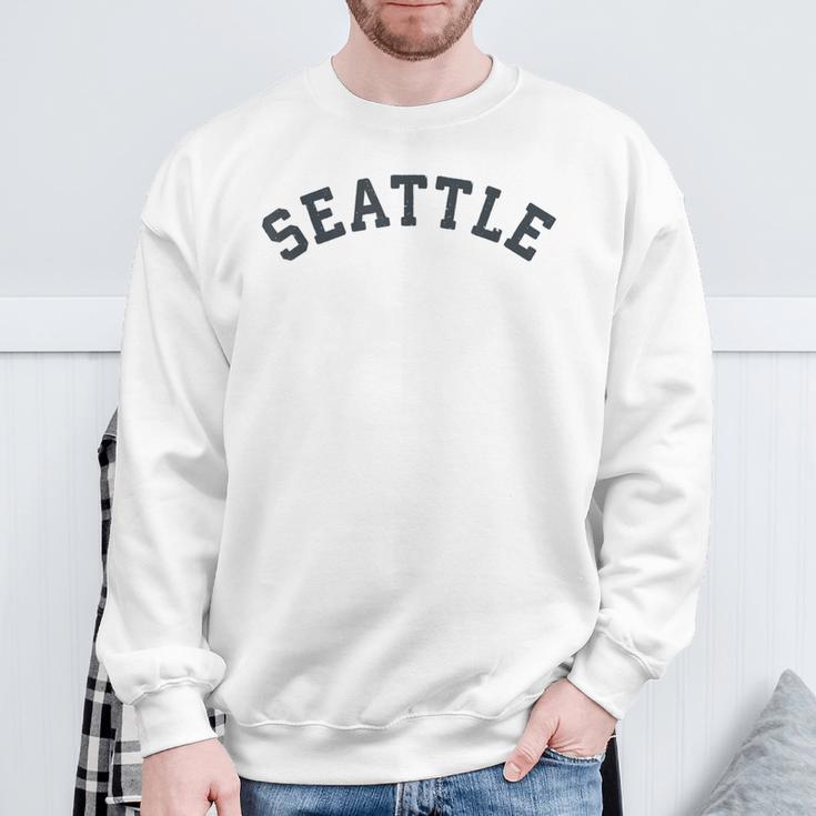 Vintage SeattleOld Retro Seattle Sports Sweatshirt Gifts for Old Men