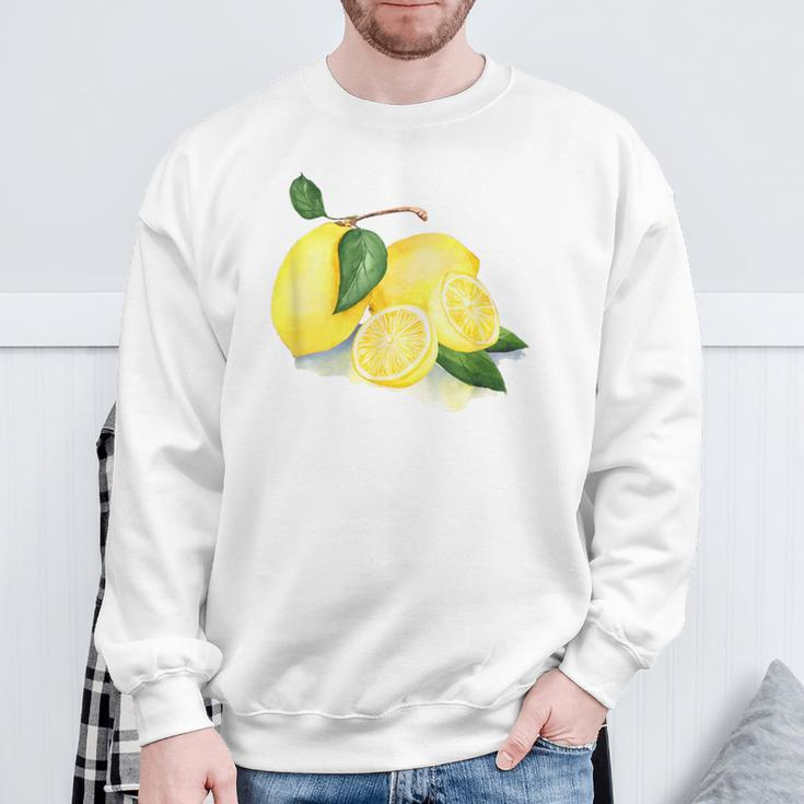 Watercolour Picture On Lemon Sweatshirt Geschenke für alte Männer