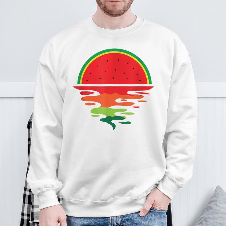 Watermelon Summer Sunset Fruit Watermelon Sweatshirt Geschenke für alte Männer