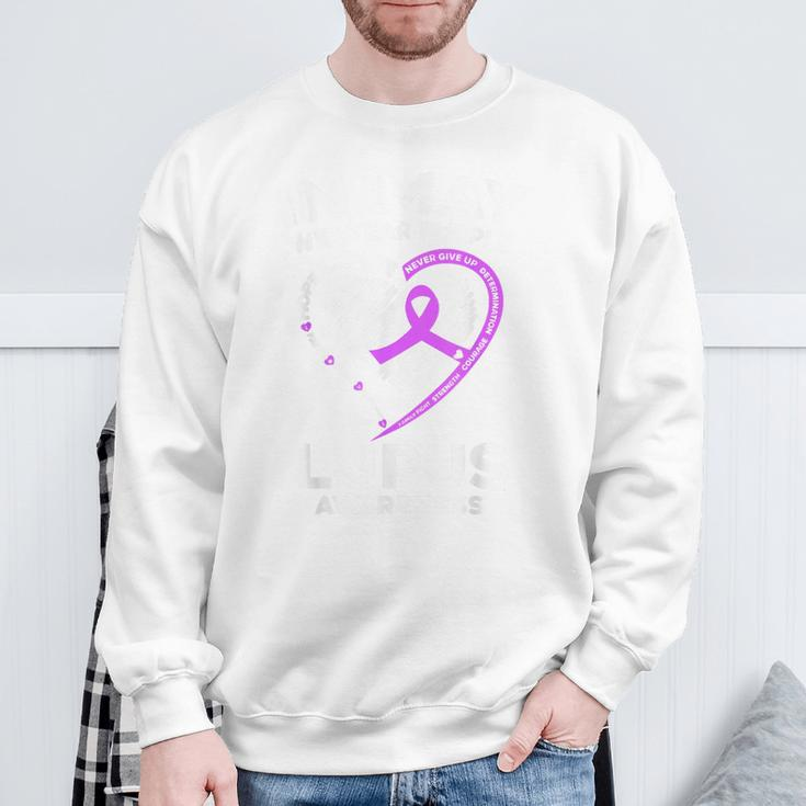 Wear Purple For Lupus Systemic Lupus Erythematosus Awareness Sweatshirt Gifts for Old Men