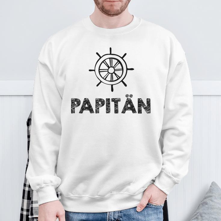 Weltbester Papiatertag Steuerrad Papa Segeln Mittelmeer Sweatshirt Geschenke für alte Männer